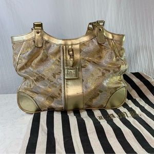 L. A. M. B. Gwen Stefani Purse handbag gold and silver